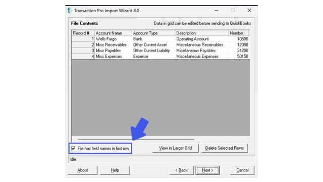 A screenshot of Transaction Pro Importer Desktop.