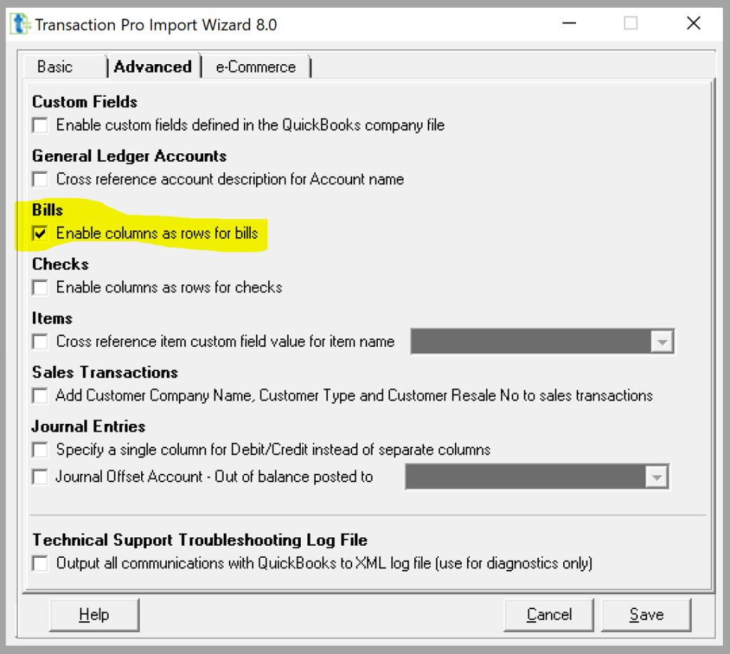 Importing Bills into QuickBooks Desktop