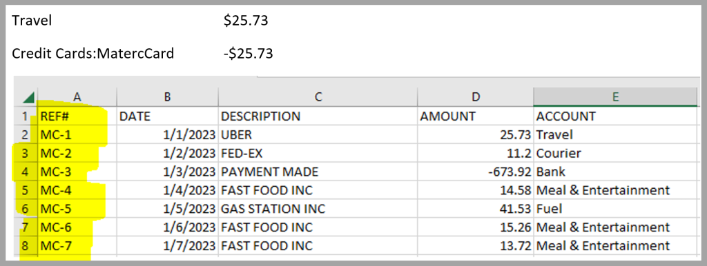 Credit card transaction import into Transaction Pro