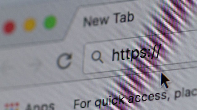 https web address box in browser tab