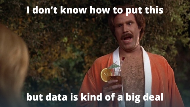 Ron Burgundy meme about data.