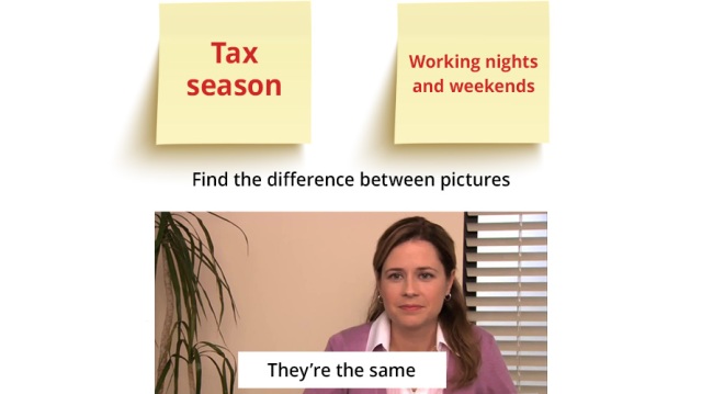 Funny accounting meme about work-life balance with The Office.