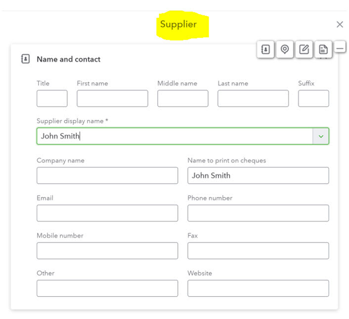 Supplier contact information for Transaction Pro