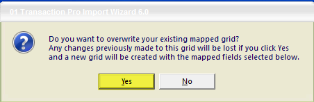 Mapping Dialog Box