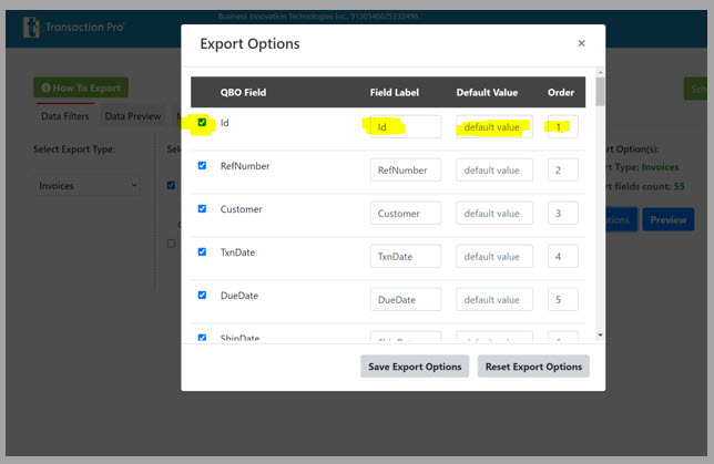 QuickBooks Online Transaction screenshot