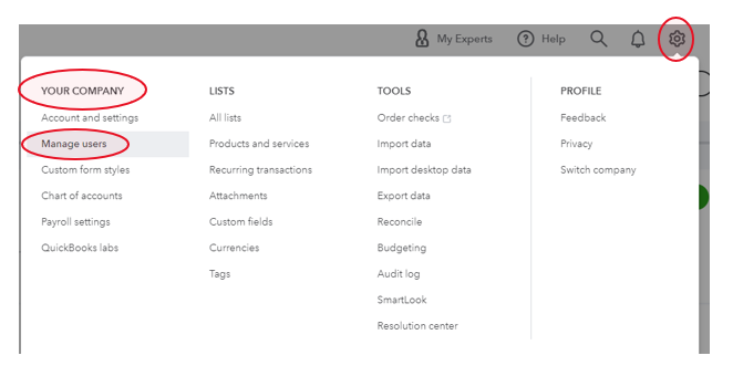 Transaction Pro Administrative Portal, manage users