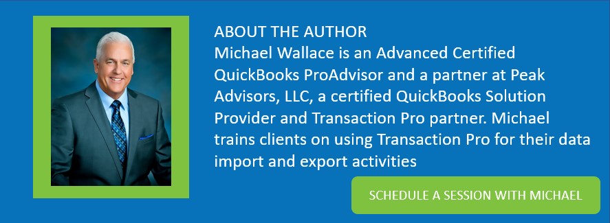 Michael Wallace, Expert Partner of Transaction Pro for QuickBooks