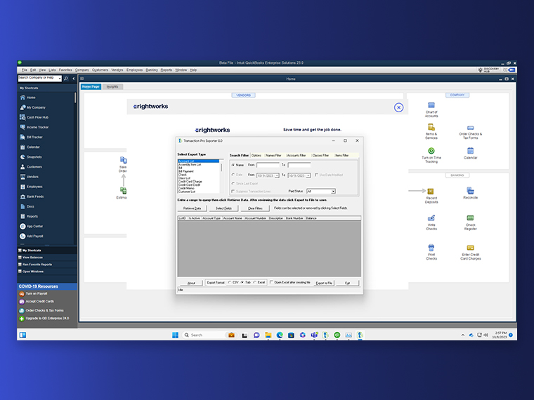 Exporter for QuickBooks Desktop