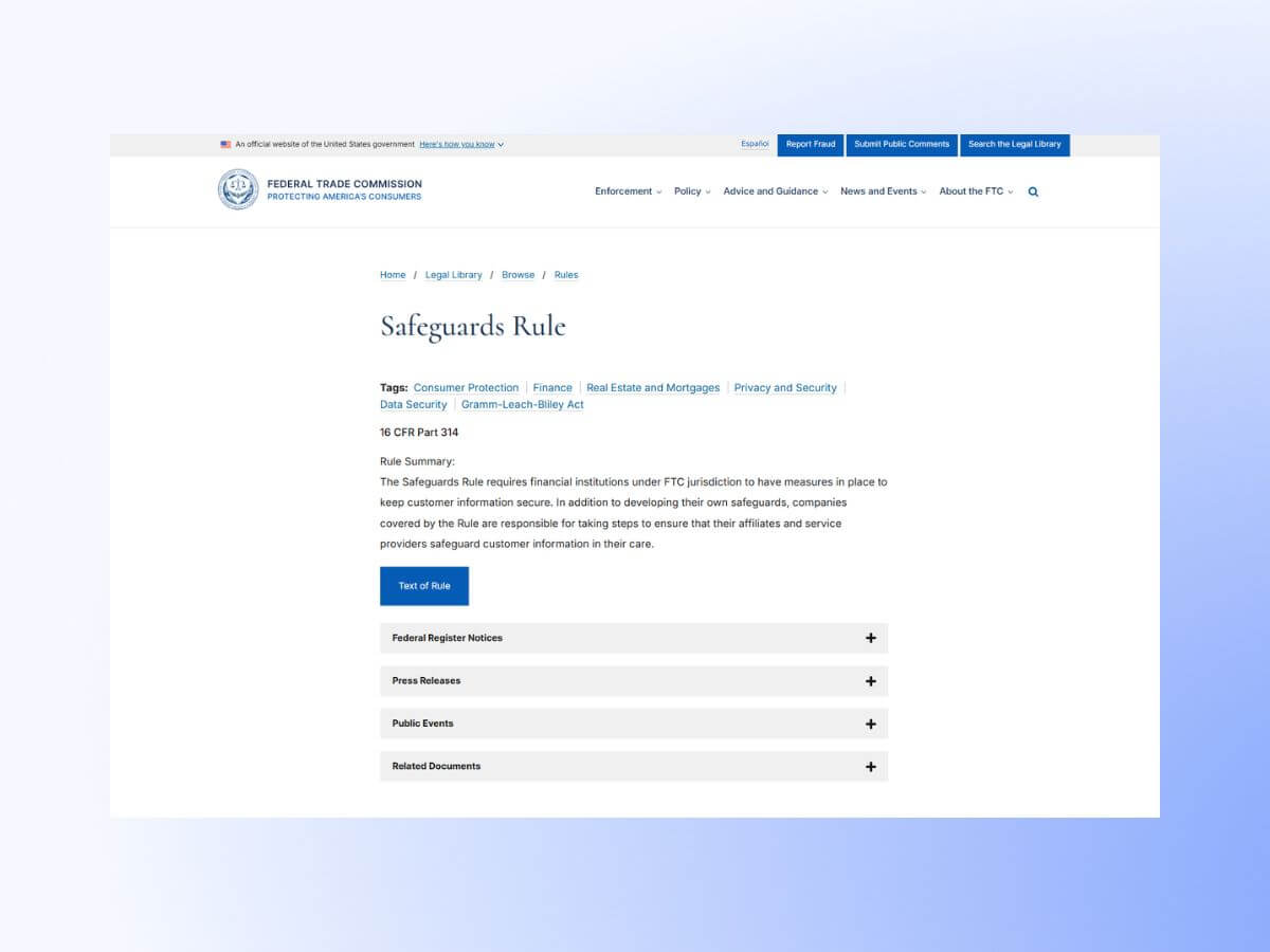 FTC Safeguards Rule