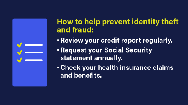 An image with a pull quote that reads: How to prevent identity theft and fraud, along with three suggestions that are outlined in the blog article.