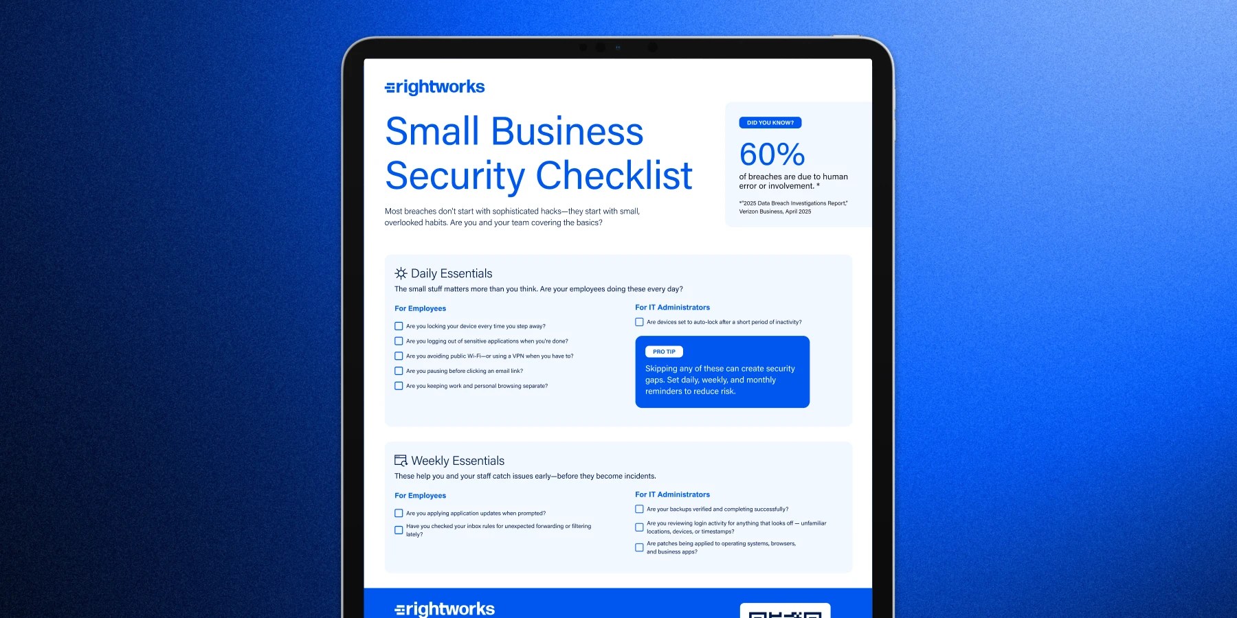 Small Business Security Checklist | Rightworks