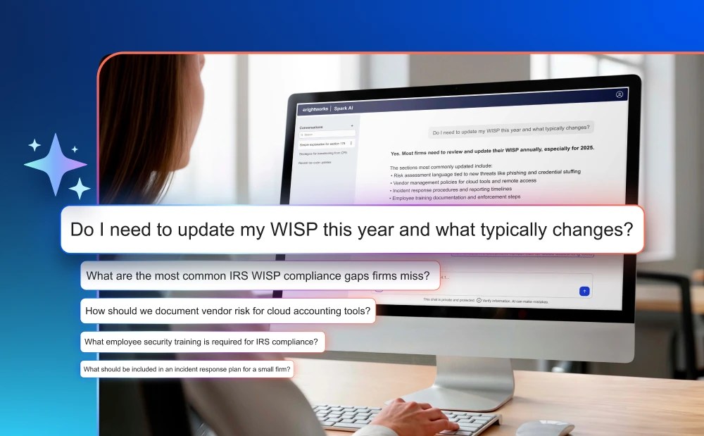 <span style="font-size: 18px; color: #2A3690">Spark AI</span><br>Secure AI built for accounting
