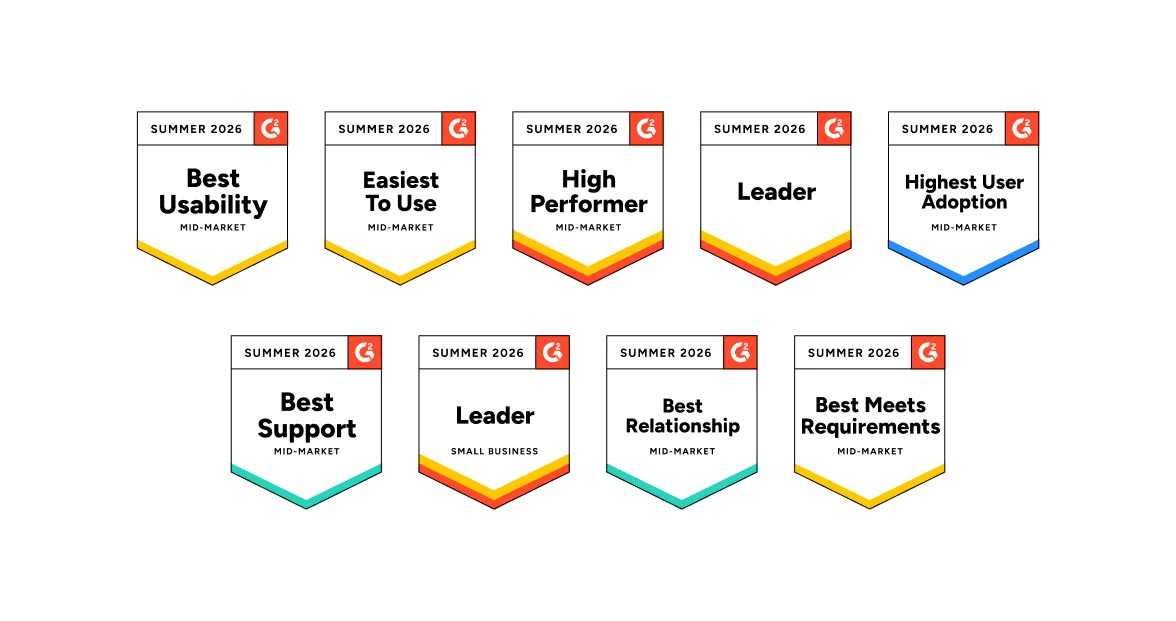 G2 mid-market badges for summer 2026 awards