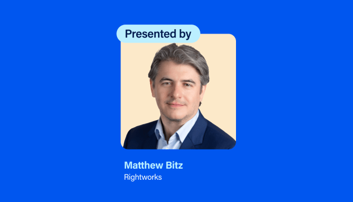 Presented by banner above headshot with text Matthew Bitz, Rightworks.